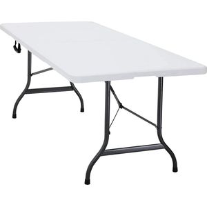 Klaptafel XXL - Campingtafel - Tuintafel - Buitentafel - Buffertafel - Weerbestendig - Opvouwbaar - 244 cm x 74 cm