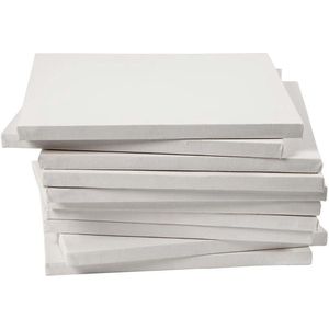 Gespannen canvas, D: 1,6 cm, afm 30x30 cm, 280 gr, wit, 40 stuk/ 1 doos