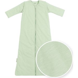 Meyco Baby Slub baby slaapzak met afritsbare mouwen - soft green - 70cm