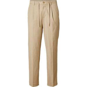 Selected Homme Heren Chino Broek SLH190-REG TAPERED LEROY PLEAT tapered Blauw L Volwassenen