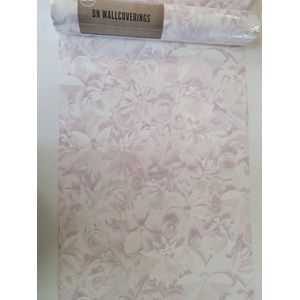 BN Wallcoverings - vliesbehang - paars met bloemenpatroon