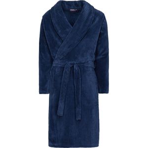 Blauwe fleece badjas Pastunette Max - Blauw - Maat - XXL