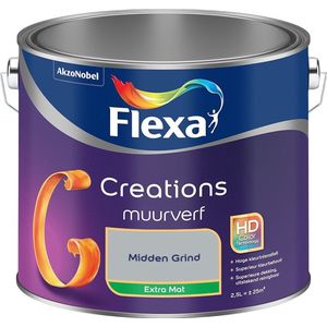 Flexa - Creations Muurverf Extra Mat - Midden Grind - Mengverf - 2.5 Liter