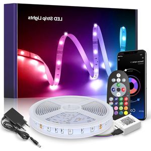 Led strips 10 meter muzieksynchronisatie kleurverandering - ledstrip met app-bediening - led lichtketting voor slaapkamer kamerverlichting woondecoratie