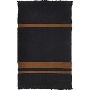 Libeco Linnen Plaid - Oscar - Black stripe - 135x220cm