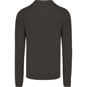 Pullover/Cardigan Heren S Kariban V-hals Lange mouw Dark Grey 50% Katoen, 50% Acryl