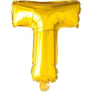 ballon - 100 cm - goud - letter - T