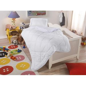 4-seizoenen baby kinderdekbed 100x135 bestaande uit 2 dekens set met drukknopen, geschikt voor winter en zomer + 40x60 kussens