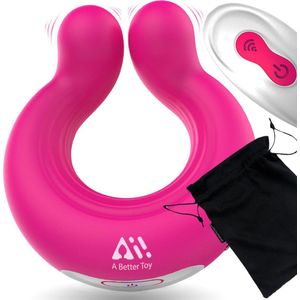 Aii Cockring vibrerend met afstandsbediening + Gratis Opbergtas - 9 standen clitoris stimulator - penisring - vibrerende cockring – seksspeeltjes – roze