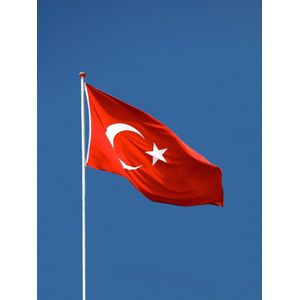 CHPN - Vlag - Vlag van Turkije - Turkse vlag - Turkse Gemeenschap Vlag - 90/150CM - TR vlag - Vlag van Turkije - Ankara - Turks - Zonder stok