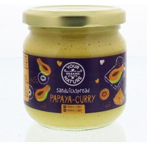 Your Organic Nature Sandwichspread papaya-curry 180 gram