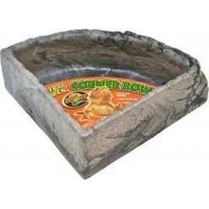 Zoo Med Repti Rock Corner Food / Water Dish - Voer / Waterbak - Large - Grijs