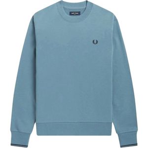 Fred Perry O-hals sweatshirt - blauw - Maat: S