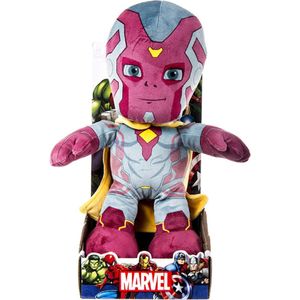 Vision - Marvel Avengers Pluche Knuffel 30 cm {Speelgoed Knuffelpop voor Kinderen Jongens Meisjes | Hulk, Spiderman, Iron Man, Captain America, Thor}