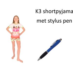 K3 Short Pyjama - Shortama - Strawberry girls. Maat 122/128 cm - 7/8 jaar met Stylus Pen.
