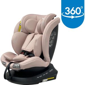 Ding Aiden Autostoel - Roze - 360° Draaibare Isofix Autostoel - i-Size - Vanaf 40 tot 150cm - 0 tot 12 jaar