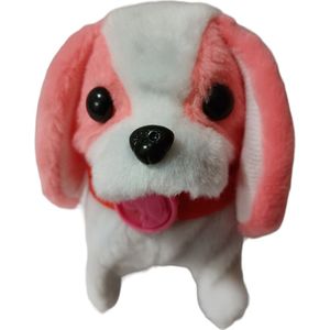 Puppy met geluid- schattig speelgoed hondje blaft en loopt Rose oren