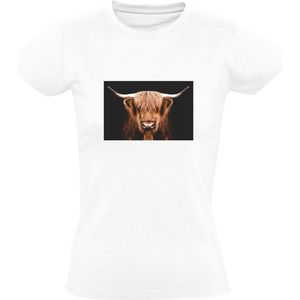 Schotse hooglander Dames T-shirt - dieren - dierentuin