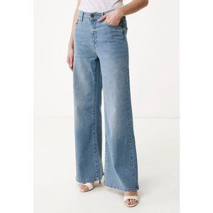 High Waisted Wide Leg Jeans Dames - Medium Faded - Maat 31