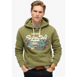 Superdry Tokyo Vl Graphic Hoodie Groen Man