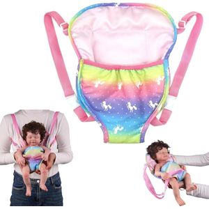 Allecto Plus - Rugzak Accessoires voor Poppen 35-45 cm Roze - Babydraagzak