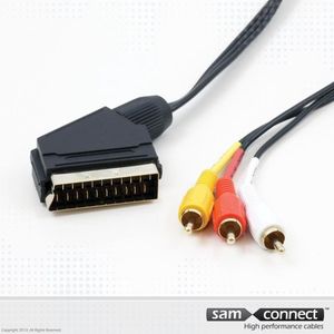 SCART naar composiet kabel, 3m, m/m | Signaalkabel | sam connect kabel