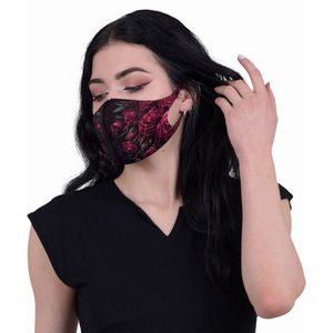 Spiral - BLOOD ROSE Masker - Mondkapje - Zwart