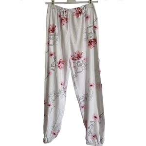FINE WOMAN® Pyjama Broek met elastische bies 716 L 40-42 wit/roze