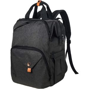 Ultifunctionele Designer Luiertas Grote Capaciteit - Geïsoleerde Babyluierrugzak Waterdicht Babytas Zwart