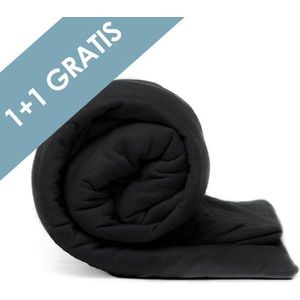 2 zachte Jersey hoeslakens - Zwart 90x190 - Geschikt voor dikke matrassen (tot 30cm)