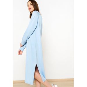 LolaLiza Basic trui-jurk - Light Blue - Maat L