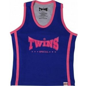 Twins Special Dames Tanktop incl Sportbeha TSB-2 Blauw Neon Roze maat L