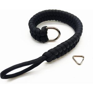 Camera Polsband Nylon - Geschikt voor Grote Merken - Universele Pols Riem Strap - Zwart