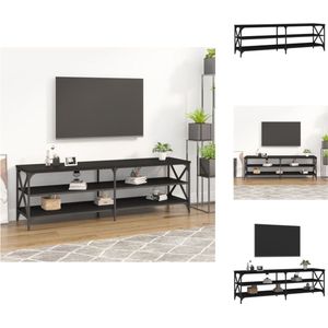 vidaXL TV-meubel Industrieel - 160 x 40 x 50 cm - Zwart - Kast