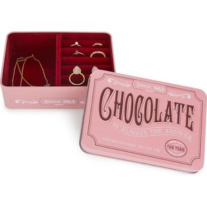Balvi sieradendoosje Chocolate Pink metaal