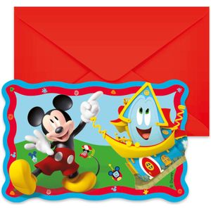 Mickey Mouse Uitnodigingen FSC - 6 stuks