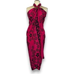 Sarong / pareo - Strandkleding wikkelrok / strandjurk - Roze mandala