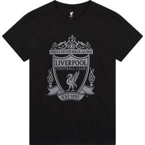 Liverpool logo t-shirt senior Zwart - Maat S - maat S