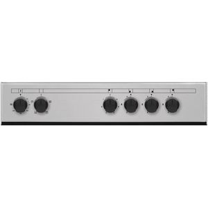 CONTINENTAL EDISON CECM60FCS mixedcook - 3 gasbranders + 1 elektrisch - L59,8 x D61 xH83 cm - Zilver