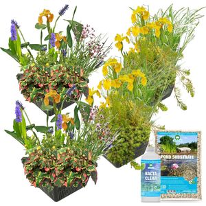vdvelde.com - Plantenfilter Bak Planten Pakket - M - 100 cm - Voor bak 150 cm - 16 Planten - Incl. benodigdheden