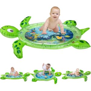 RX Goods Baby Opblaasbare Waterspeelmat Schildpad Speelgoed – Spelen met water - Speelkleed & Aquamat