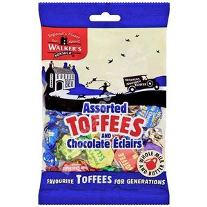 6 Zakken Walkers Toffees/Eclairs á 150 gram - Voordeelverpakking Snoepgoed