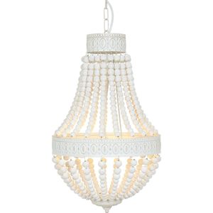 Hanglamp Ella trendy | ovaal | wit mat | 3 lichts | Ø 40 cm | in hoogte verstelbaar tot 155 cm | E14 fitting | woonkamer / eetkamer | modern design