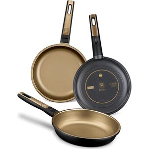 kookpotten / pannen set - Non-stick / Koekenpannenset, frying pan set, PFAS-vrij, vaatwasserbestendig