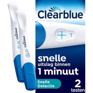 Clearblue Zwangerschapstest Snelle Detectie - Uitslag Binnen Één Minuut - 2 Testen