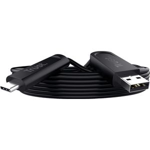 Trust USB-kabel USB-A stekker, USB-C stekker 10 m Zwart 24527