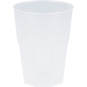 Santex drinkglazen frosted - transparant - 6x - 420 ml - onbreekbaar kunststof - Cocktailglazen