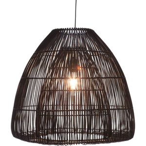 LM-Collection Tai Bel Hanglamp - Ø50x60cm - E27 - Zwart - Rotan - hanglampen eetkamer, hanglamp zwart, hanglampen woonkamer, hanglamp slaapkamer, hanglamp kinderkamer, hanglamp rotan, hanglamp hout, hanglamp industrieel