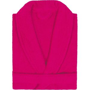 Badjas Badstof met Shawlkraag Uni Alpha Fuchsia Maat M - 1 stuks