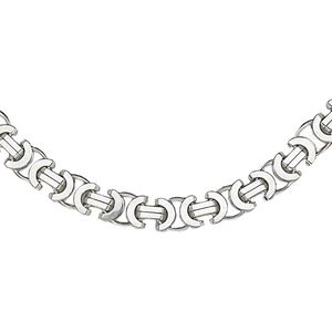 Juwelier Zwartevalk zilveren platte koningsschakel ketting - ET 80/70cm--